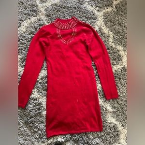 Red cocktail dress